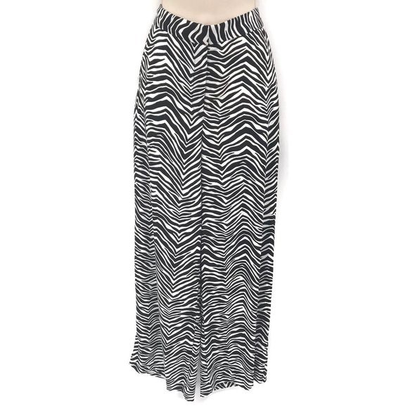 NWT:Vince Camuto Zebra Print Lightweight Wide Leg Flowy Pants - Picture 3 of 12